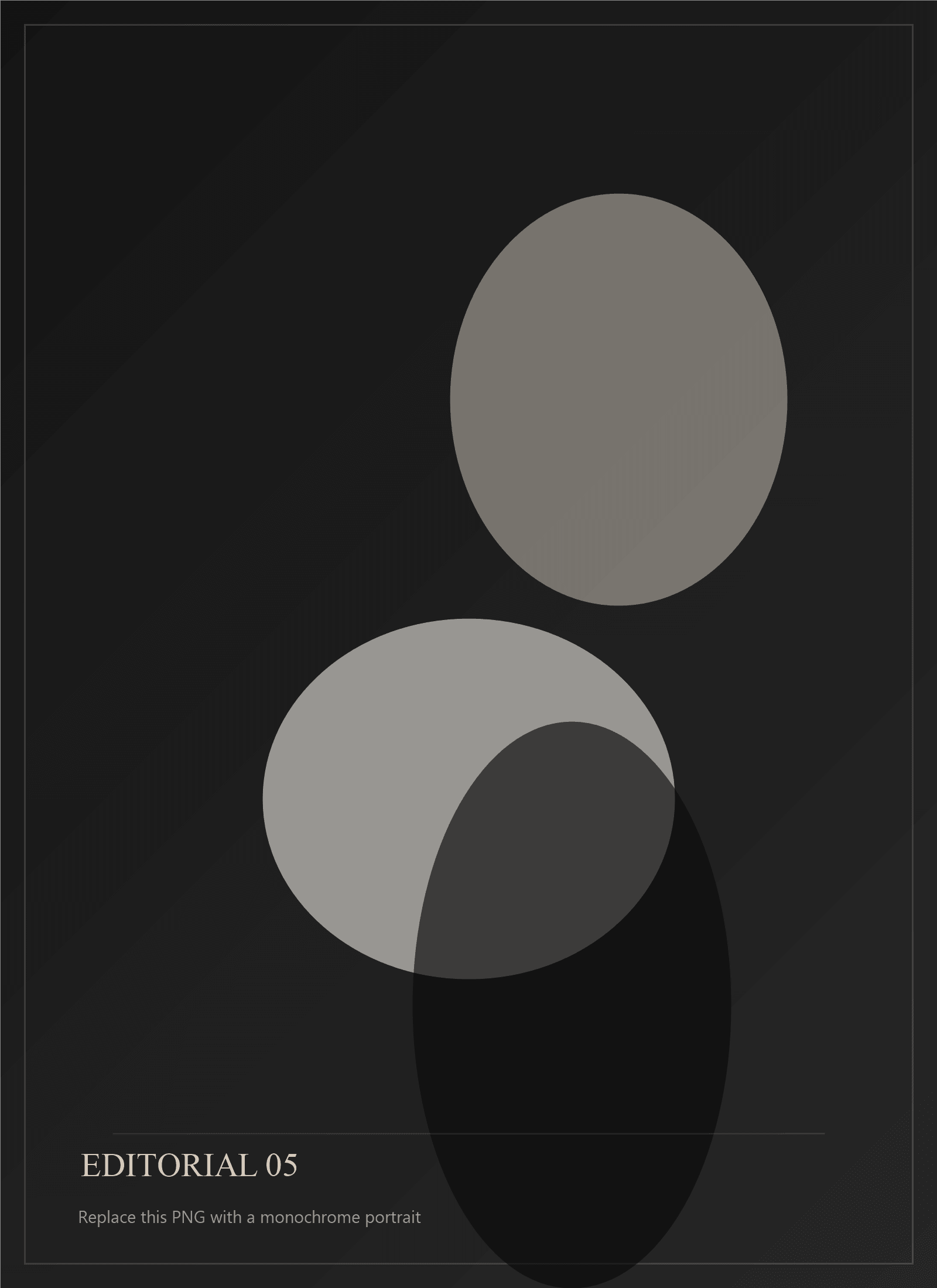 Editorial placeholder portrait with contrast and texture.