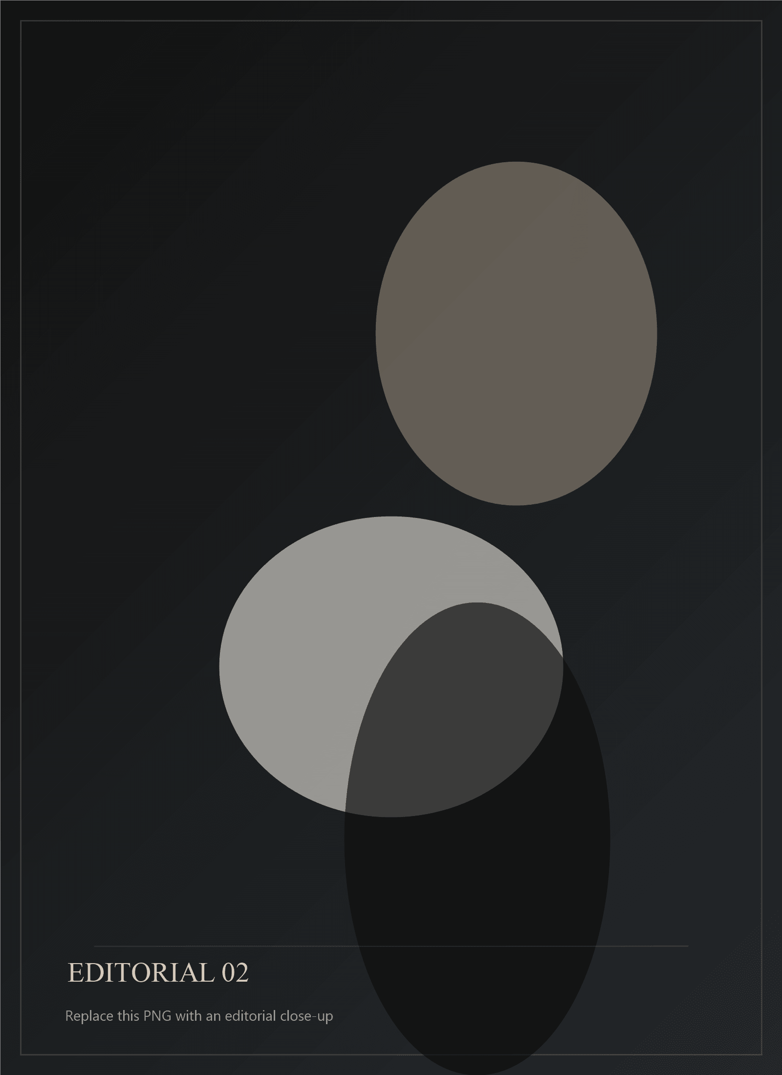 Editorial placeholder portrait with sculptural lighting.